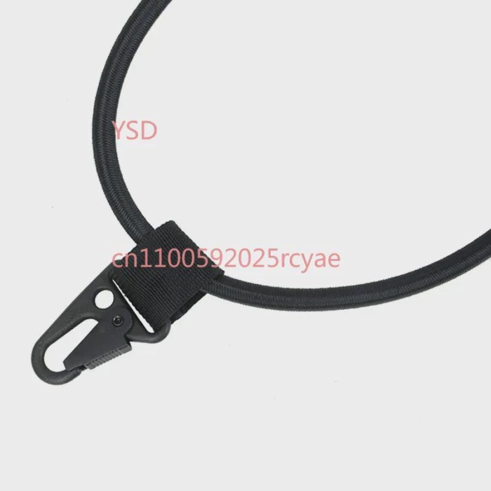 B-M TMC-M7S-BK New LDT MP7 Sling Tactical Elastic Single Point Lanyard with Metal Steel Buckle