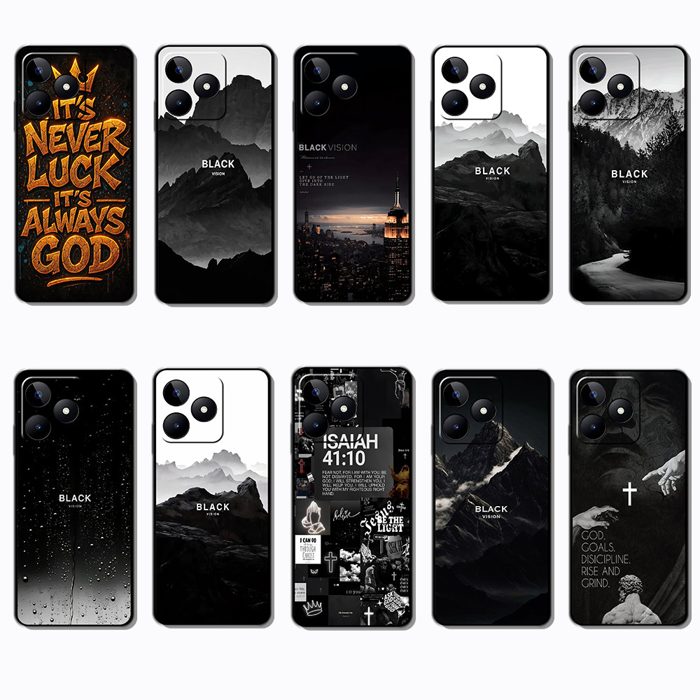เคสโทรศัพท์สีดําแบบนุ่มสําหรับ OPPO A5i A5X A5 Pro A5m A3NFC Black Vision caseg