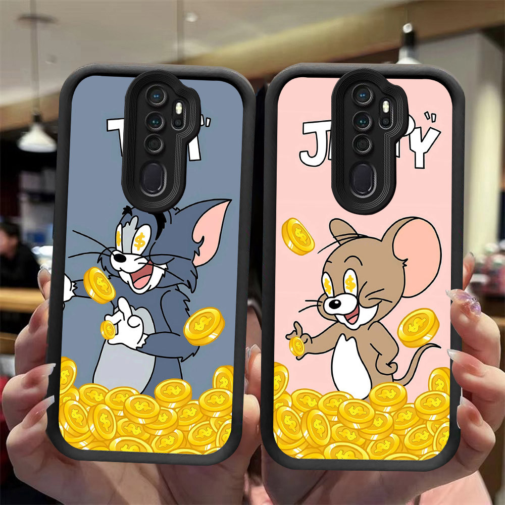 J-27 Cat gold Mouse ดำขาวชมพูเคสโทรศัพท์หรับ OPPO A9 A5 2020