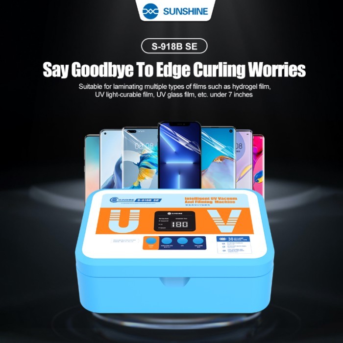 SUNSHINE S-918B SE Intelligent Vacuum UV Filming Machine UV Curing + Vacuum Holding Machine For Fil