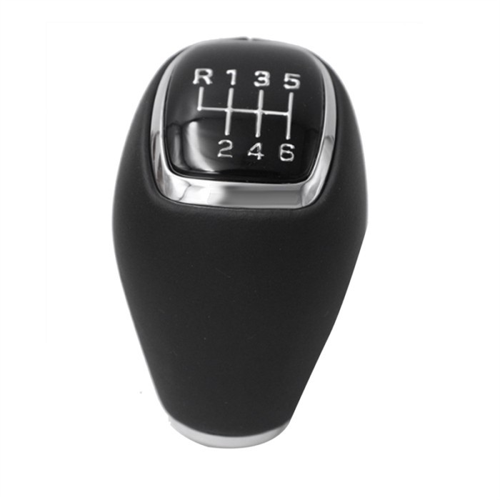 Q2-437112W200 Car 6 Speed Manual Leather Gear Shift Knob For Hyundai Santa Fe DM IX45 Sports 2012-2