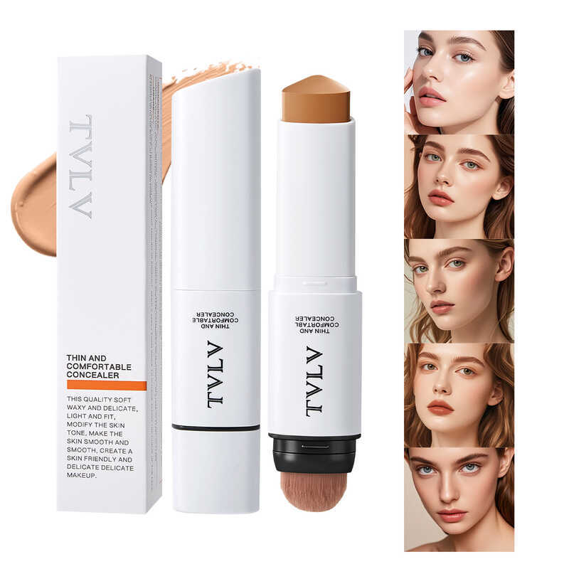 เวอร์ชันภาษาอังกฤษ TVLV Triangle Liquid Foundation Stick Double-Headed 2-in-1 พร้อมหัวแปรง Foundatio