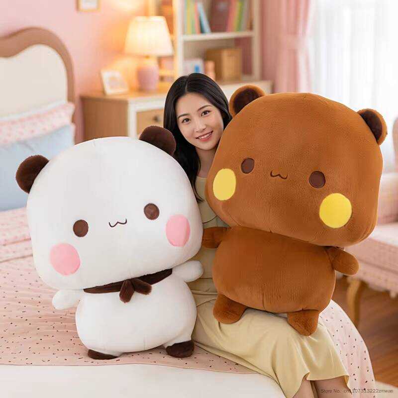New 35Cm Yier Toy，Official Original Cute Panda Bubu And Dudu Anime Popular Plush Doll Birthday Gift