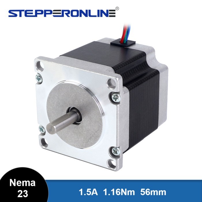 STEPPERONLINE Nema 23 Stepper Motor Bipolar 1.8deg 1.16Nm(164.3oz.in) 1.5A 57x56mm 4 Wires 3D Print