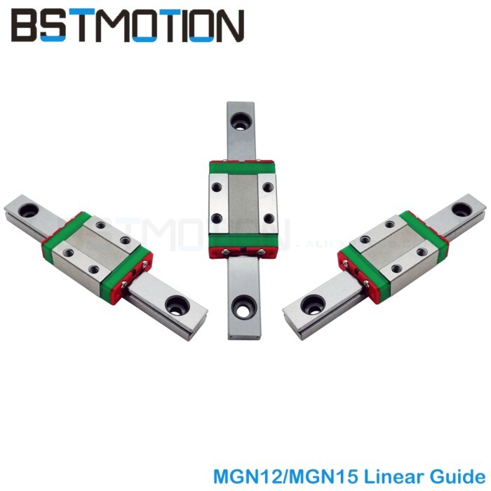 MGN7 MGN9 MGN12 MGN15 Miniature Linear Guide Rail Customize Length MGN-C MGN-H Carriage Slide Beari