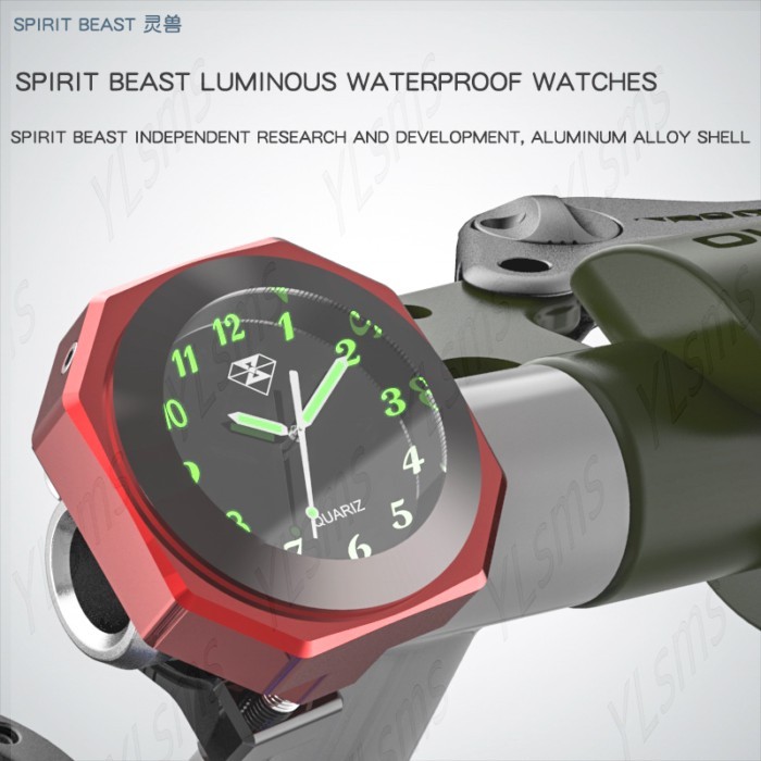 Spirit Beast นาฬิกาอิเล็กทรอนิกส์กันน้ําสําหรับตกแต่งรถยนต์