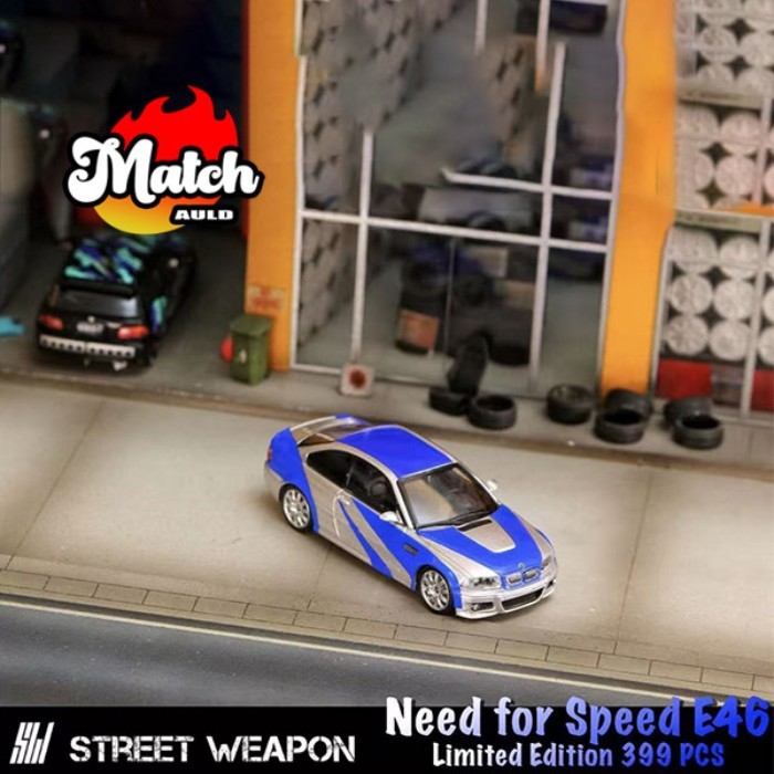 SW 1: 64 BMW BMW E46 Premium Speed Painting Alloy Car Model