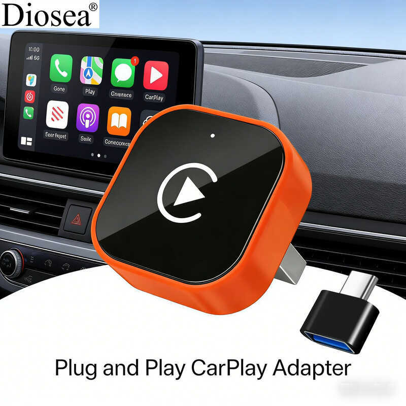 Carpy Car Internectorion Box Two-in-One Smart Wireless carpy Box สีส้ม Android Autocarpy Box