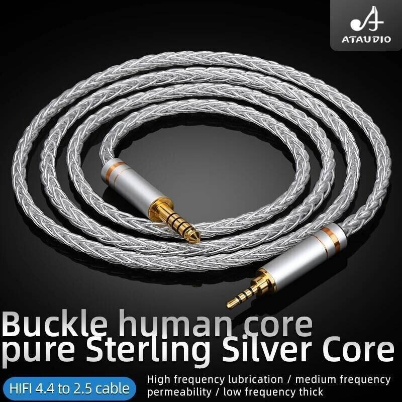 Original8 Core สายหูฟัง pure Silver XLR 4.4 มม.2.5 มม.6.35 มม.สําหรับ Sennheiser HD599 HD569 HD 560S