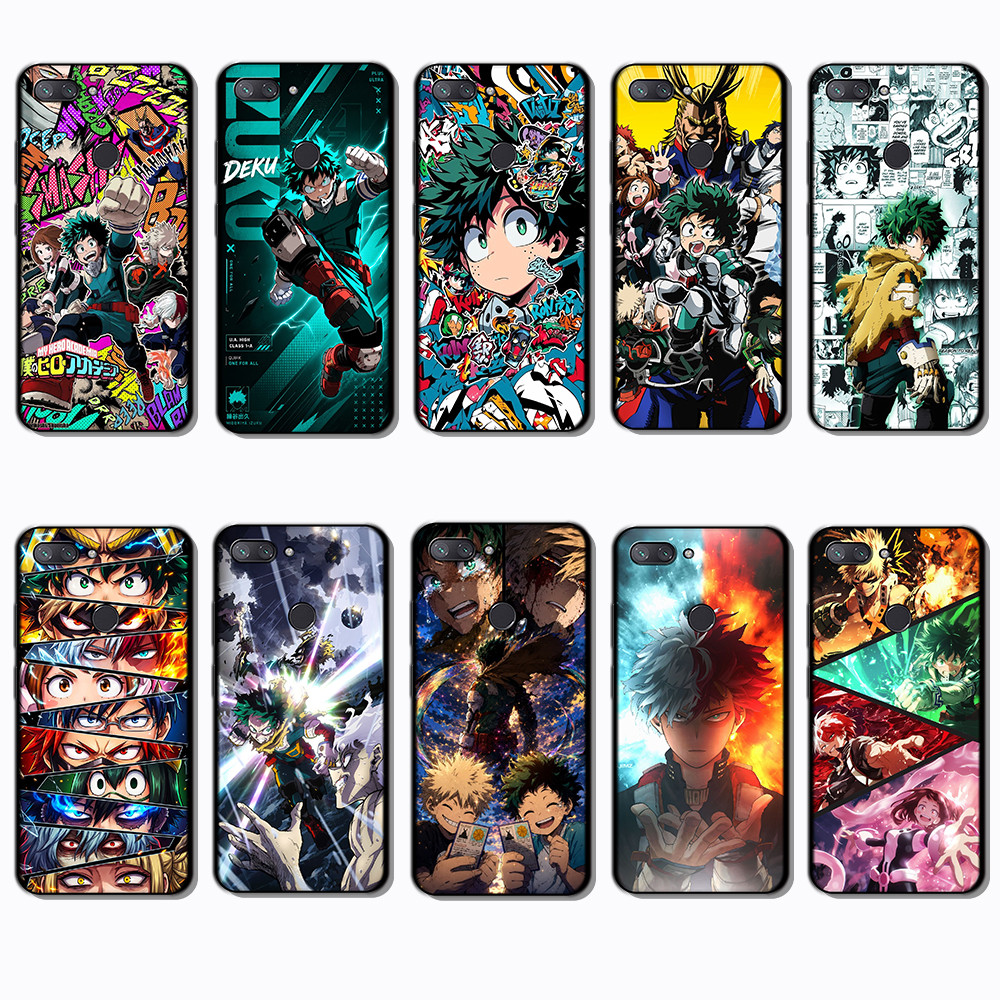 เคสโทรศัพท์สีดํานุ่มสําหรับ Xiaomi Mi 8 9 9T 11 Lite 11i 10T Pro My Hero Academia แฟชั่นพิมพ์เคสโทรศ