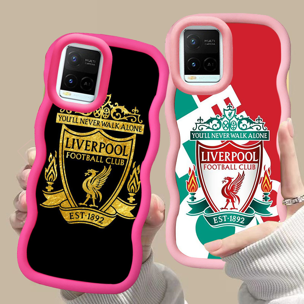 MERAH D-2 L-liverpool ฟุตบอล fc สีชมพูสีแดงสําหรับ VIVO V30 Y02a Y21a Y02t Y02 Y21s Y21 Y21t Pro 5G 
