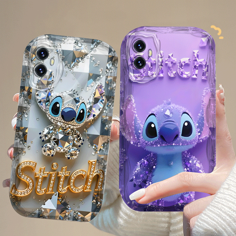 ปลอกสําหรับ VIVO T1 5G SNAPDRAGON 778G แฟชั่นหรูหราน่ารัก Stitch การ์ตูน 2D ซิลิโคนอ่อนนุ่ม TPU กันก