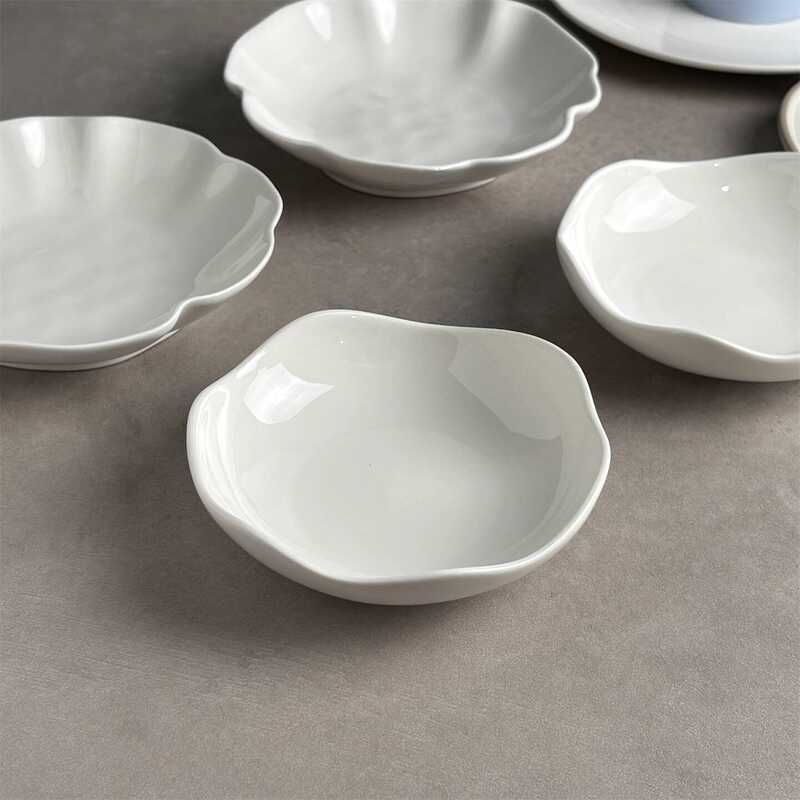 I go home จานติ่มซําจานเล็กเซรามิกรูปทรงผิดปกติบนโต๊ะอาหาร Catering Hotel Commercial 7411