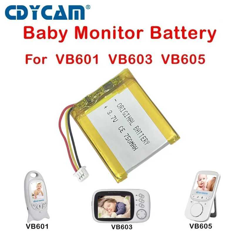 C Video Baby Monitor Batt Vb601/Vb603/Vb605batt, 3.7V 750Mah/650Mah Nanny Security Camera Intercom