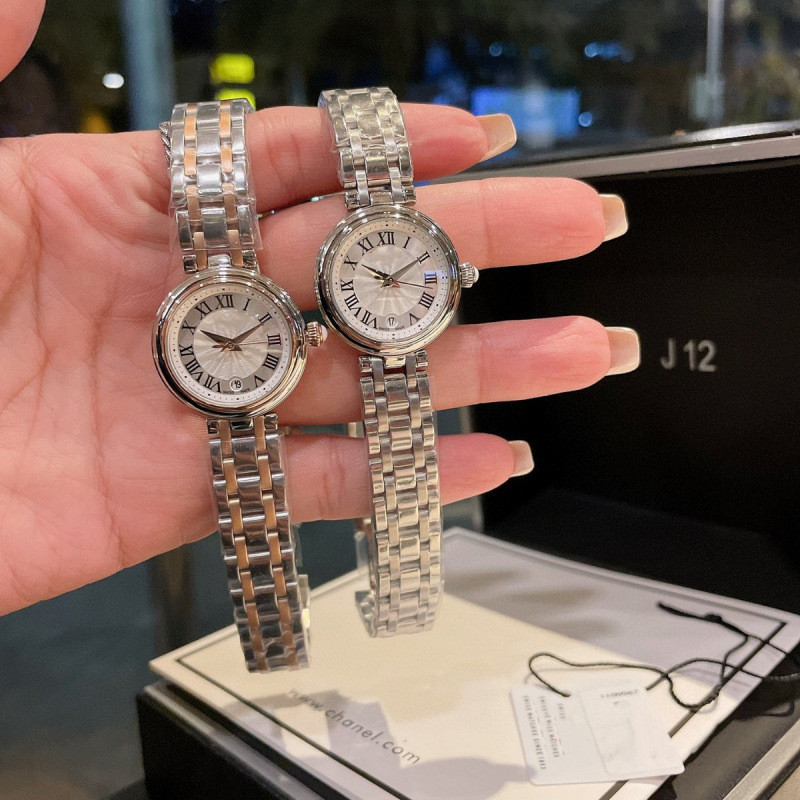 ที่ต้องการ❤ T อินเทรนด์ Tianjia Jiali Little Beauty Roman Disc แฟชั่นสายเหล็กนาฬิกาผู้หญิง Live Batc