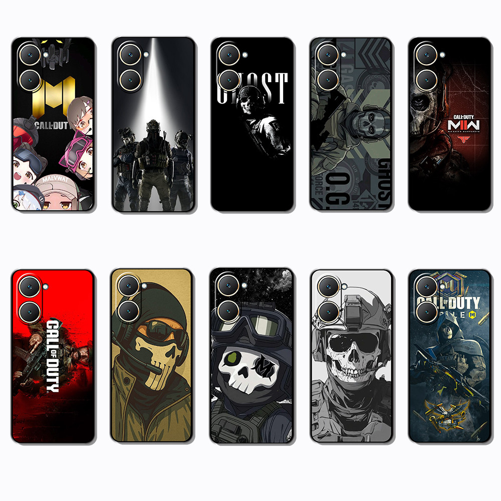 เคสโทรศัพท์สีดําแบบนุ่มสําหรับ Vivo Y03 Y30T Y18 Y18S Y18E T3 Z9 lite Y37M CODM caseg