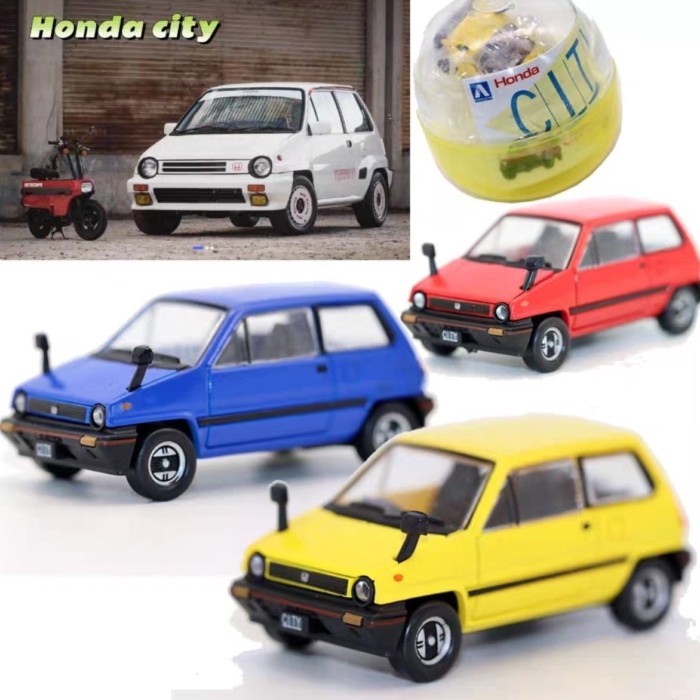 Aoshima Aoshima แคปซูลรถของเล่น HONDA CITY HONDA Sidi Retro รถเก่ารุ่น