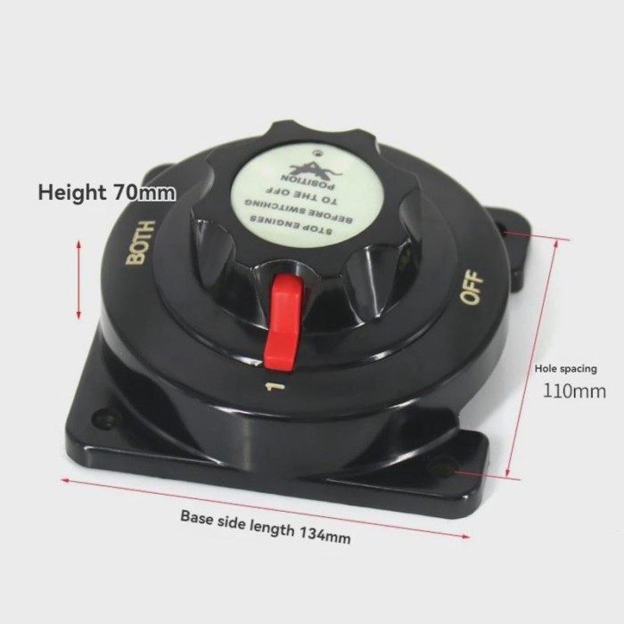 New Marine Double Battery Switch DC Yacht Yacht Yacht Battery Selector Switch RV
