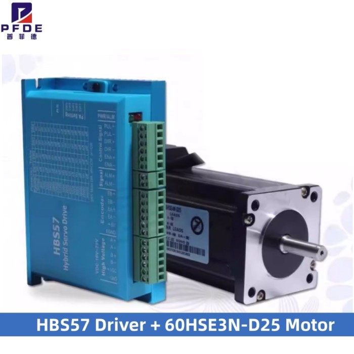 NEW Nema 24 Closed Loop Stepper Motor 3N  With Nema24 Hybrid Step Driver HBS57 + 3M Encoder Cable