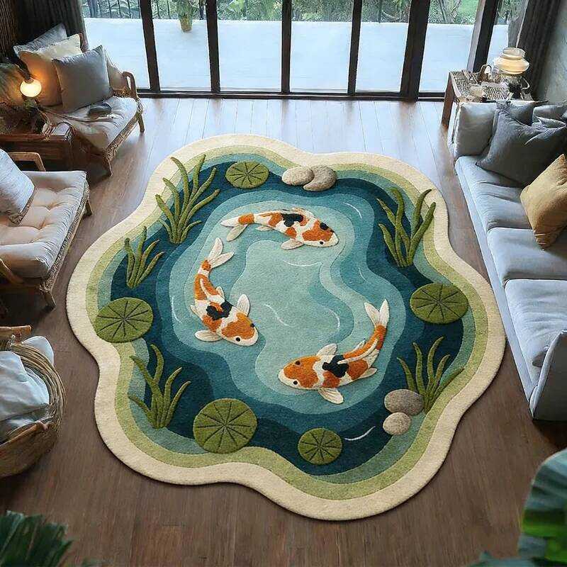 droom Decor Round Carpet Anti-Slip Carpets For Living Room Fluffy Soft Lounge Floor Mat Thick Plush