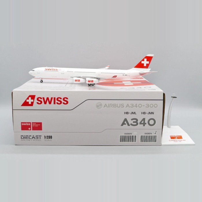 พร้อมสต็อก JC Wings 1: 200 Swiss Airlines A340-300 HB-JMN โมเดลเครื่องบินโลหะผสม Out of Print Model