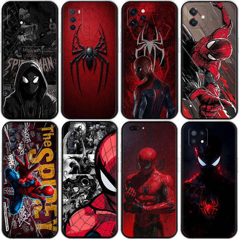 สําหรับ OPPO A57E A58X A59 F1s A60 A74 A76 A77 F3 A78 A79 ป้องกันซิลิโคนนุ่ม TPU Cool ภาพยนตร์ Spide