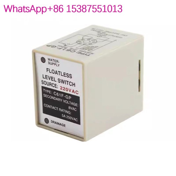 Liquid level relay C61F-GP C61F-GPR water level controller AC 220V DC DC24V8 pin
