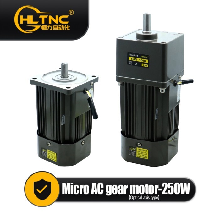 250W Micro AC Motor 110v 220v Single Phase Asynchronous Motor Gear Motor 15mm Motor Shaft 5-1400RPM