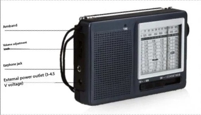 12 Bands Portable Radio - FM AM SW Receiver