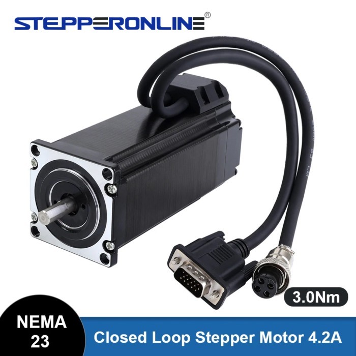 STEPPERONLINE 3Nm Nema 23 Closed Loop Stepper Motor 4.2A Nema23 57 Servo Motor with Encoder 1000CPR
