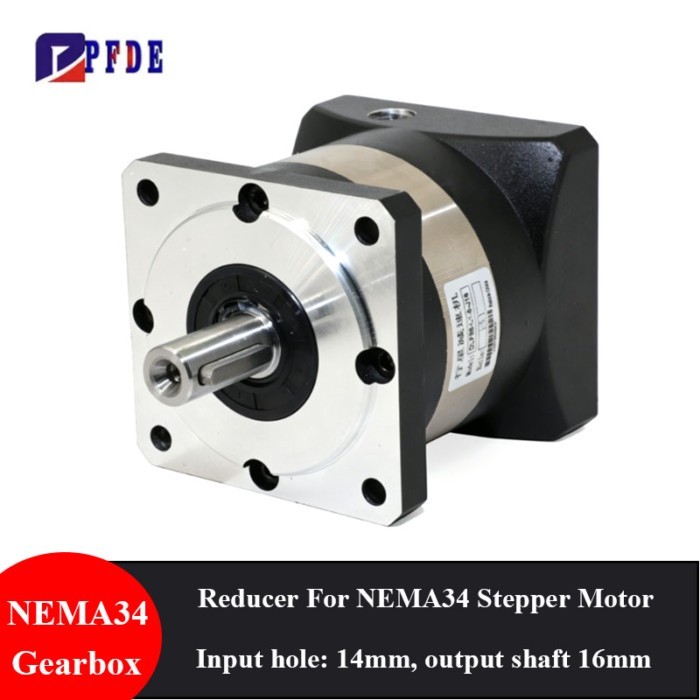 Precision Planetary Gearbox for Nema34 Stepper Motor Input 14mm, Output 16mm to Reduce Speed and In