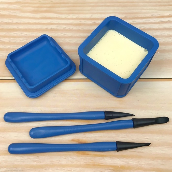 Woodworking Glue Applicator Kit - Precision Silicone Brush Set with Storage Box for PVA Wood Glue