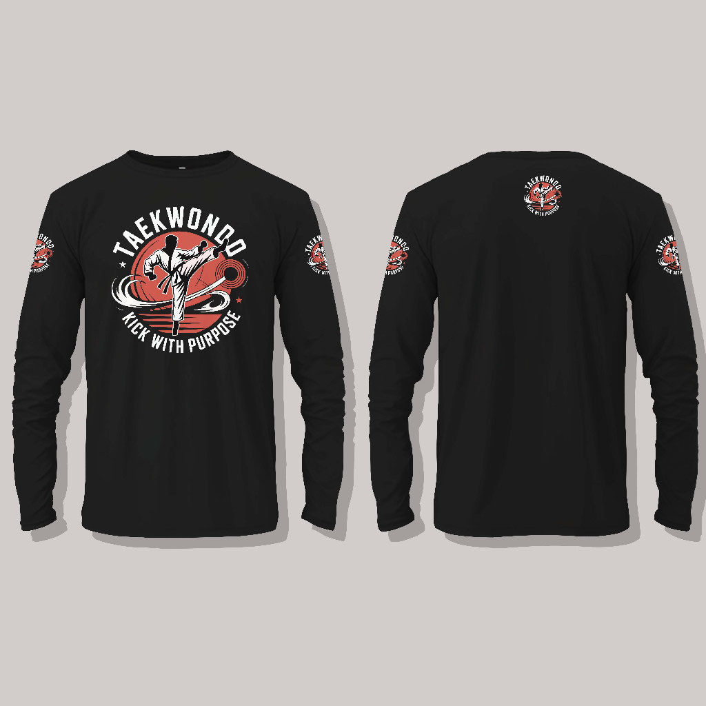 Kaos Distro Taekwondo - Kick With Purpose Lengan Panjang