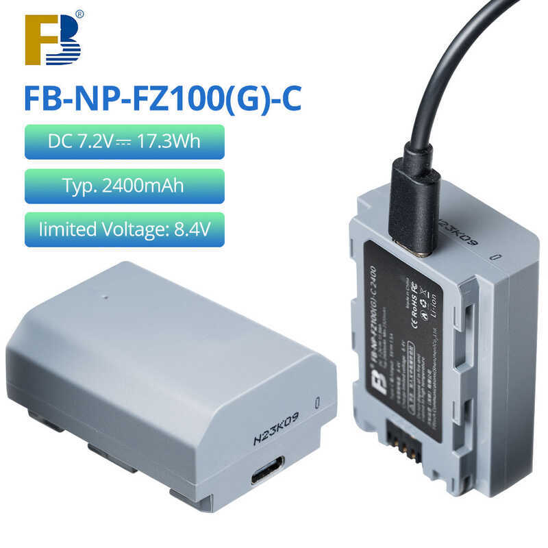 C FB Sony Np-Fz100 G-C 2400 Li-Ion Battery 2400Mah C-Port Direct Charge Camera Battery For Sony Cam
