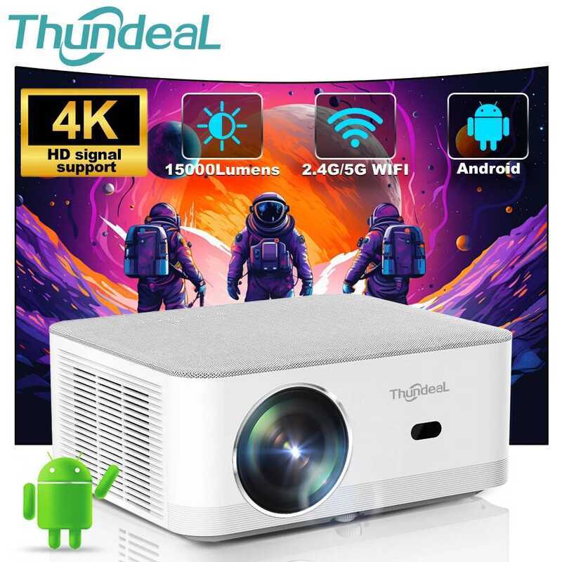 ThundeaL TD92Pro Full HD 1080P 2K 4K TD92 Pro WIFI Beam โปรเจคเตอร์โฮมเธียเตอร์เกมภาพยนตร์เครื่องเล่