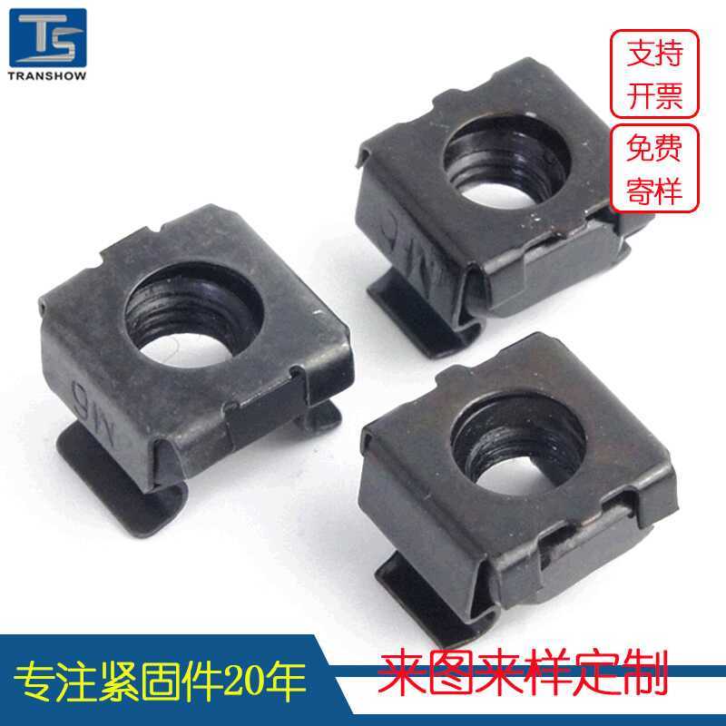 Q235B เหล็กคาร์บอนชุบด้วยไฟฟ้าชุบสังกะสีนิ้ว American Cassette Nut Buckle Nut สกรูน็อตประกอบ