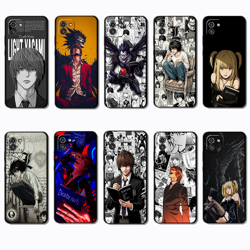 SAMSUNG เคสTPUสีดําแบบนุ่มสําหรับSamsung Galaxy A03 164m Death Noteเคสโทรศัพท์เคสป้องกัน