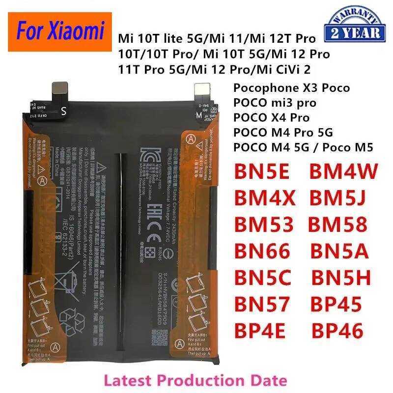 BN5E BM4W BM4X BM5J BM53 BM58 BN66 BN5A BN5C BN5H BN57 BP45 BP4E BP46 สำหรับ Xiaomi 11T Pro 5G/10T l