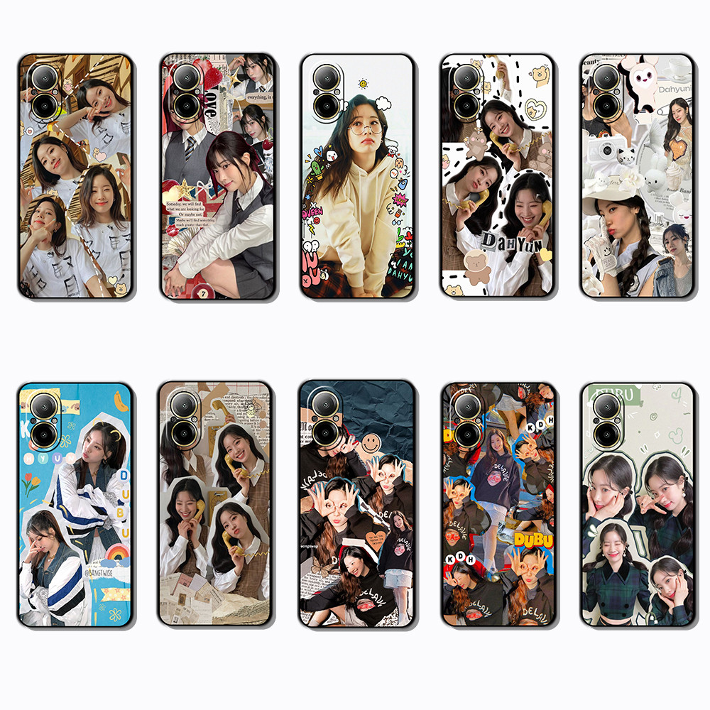 เคสโทรศัพท์สีดําแบบนุ่มสําหรับเคส Realme C67 Dahyun