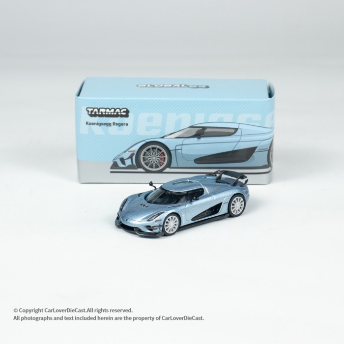 TW 1: 64 Koenigsegg Regera โมเดลรถโลหะผสมสีฟ้าอ่อน