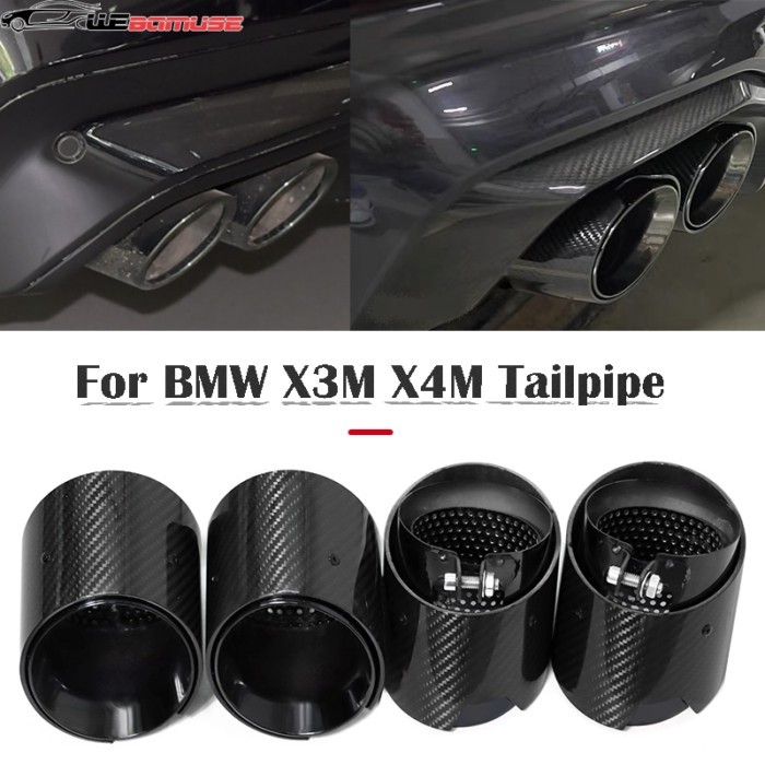 For BMW X3M X4M F97 F98 Replacement Upgrade M Performance Carbon Fiber Tailpipe Muffler Exhaust Sys