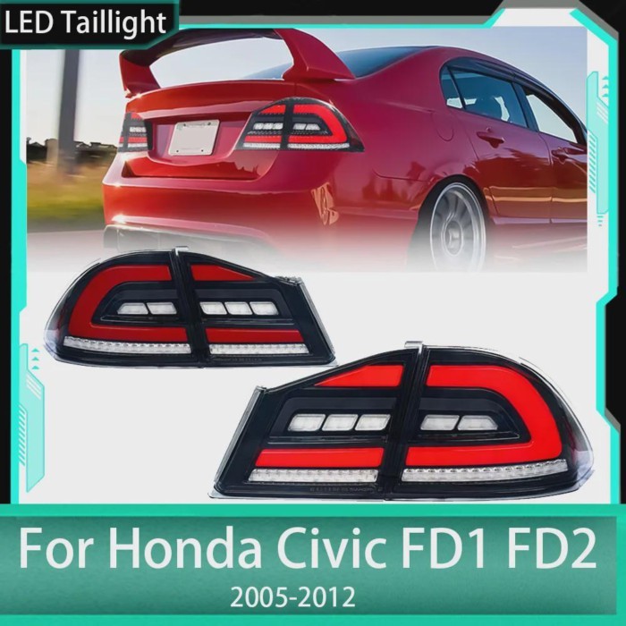 For Honda Civic FD2 Mugen FN2 Taillight 2012 2015 Tail Light Upgrade LED Rear Lamp FD2 Type R Parts