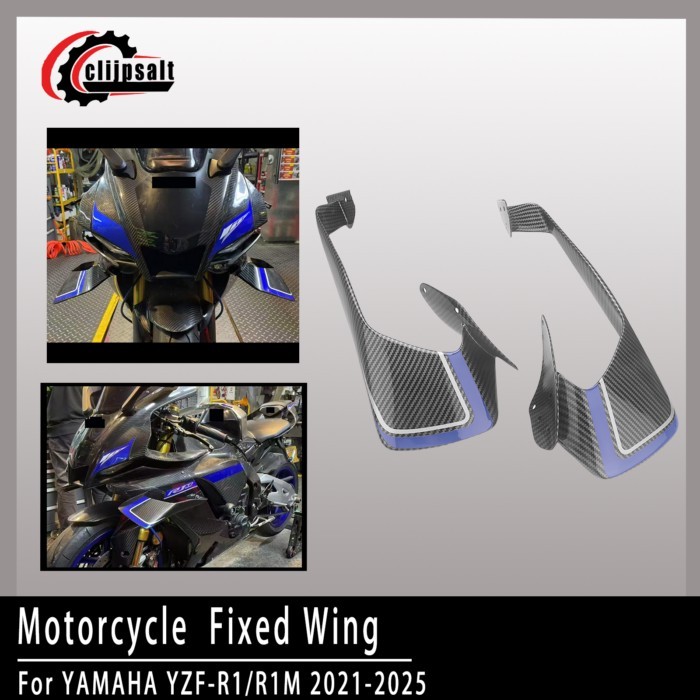 For Yamaha R1 R1M 2021-2025 Motorcycle fixed wing, aerodynamic wing, ABS Injection molding Motorcyc