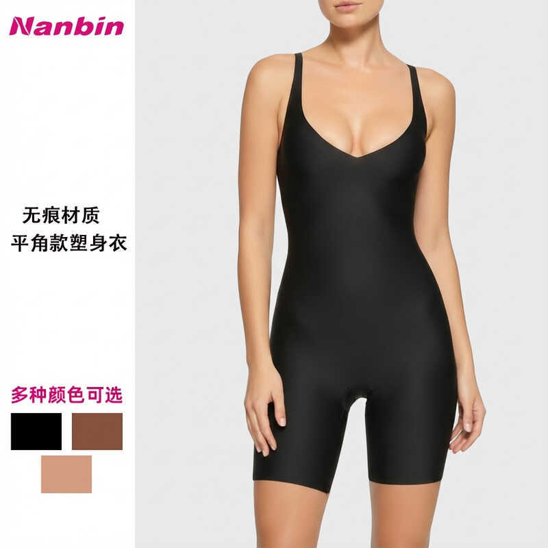 สินค้าใหม่ไม่มีรอยต่อ Body Shaper Body Shaper Body Shaper V คอ Belly Jumpsuit Abdomen Jumpsuit ปรับส