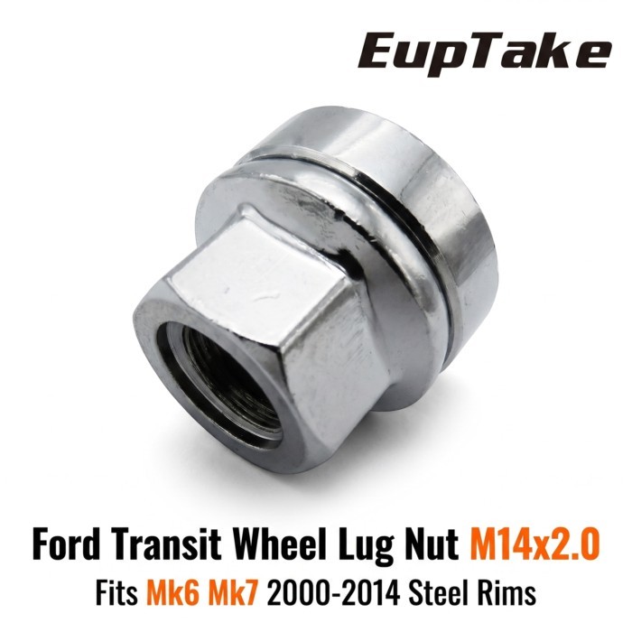 Wheel Lug Nut M14x2.0 7C11-1K024-AB 1576434 For Ford Transit Mk6 Mk7 2000-2014 Steel Rims Car Repla