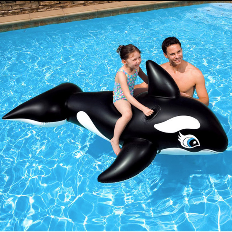 Inflatable Whale Mount Big Shark Big Black Whale Shark ท่องของเล่นน้ําของเล่นภาพ