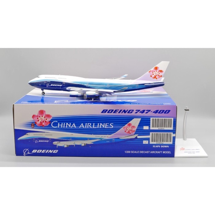 พร้อมสต็อก JC Wings 1: 200 China Airlines เครื่องบินรุ่น B747-400 B-18210 Wing Out of Print Car Mode