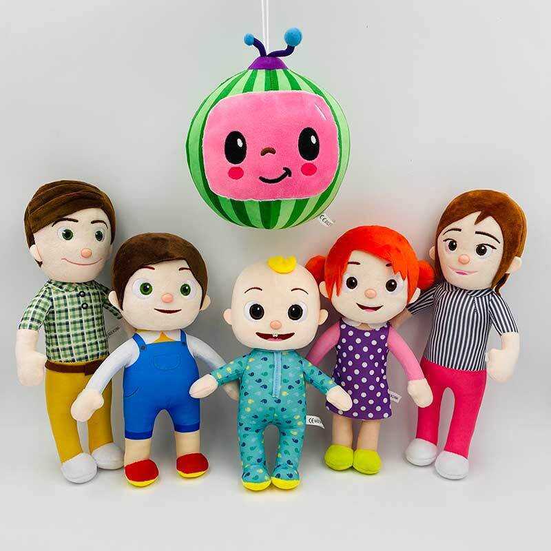 Plush Toy Cocomelon JJ Sister Brother Daddy Mummy Soft Stuffed Doll Eduional Toys for Children Gift