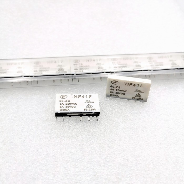 5PCS/lot 100% New Relay HF41F 60-ZS HF41F-60-ZS HF41F-60-ZS 41F-1Z-C2-1 AC230V  60V 6A  Ultra-thin