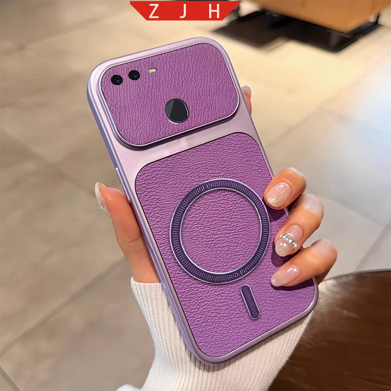 สําหรับ OPPO A5S A12 A7 F9 PRO เคสโทรศัพท์ออกแบบใหม่แนวนอนแหวนดูดแม่เหล็กกันกระแทกกรอบขนาดใหญ่เปลือกสี CSCX08